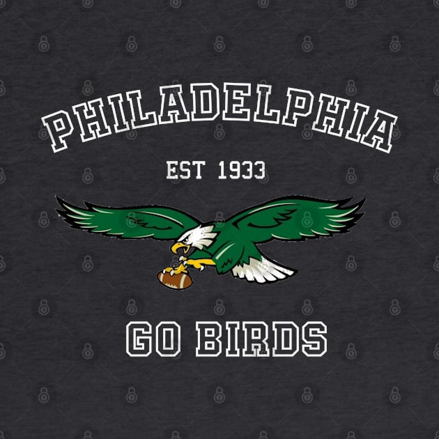 Vintage Philadelphia Go Birds Eagles by Curious Sausage